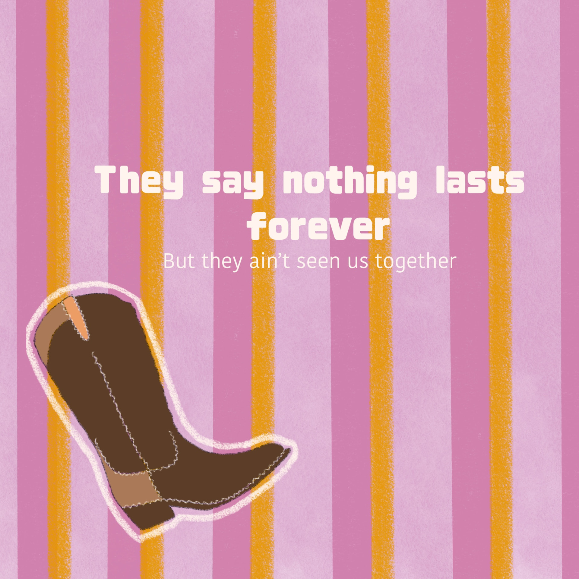 Nothing Lasts Forever illustration by Mol, unframed art print