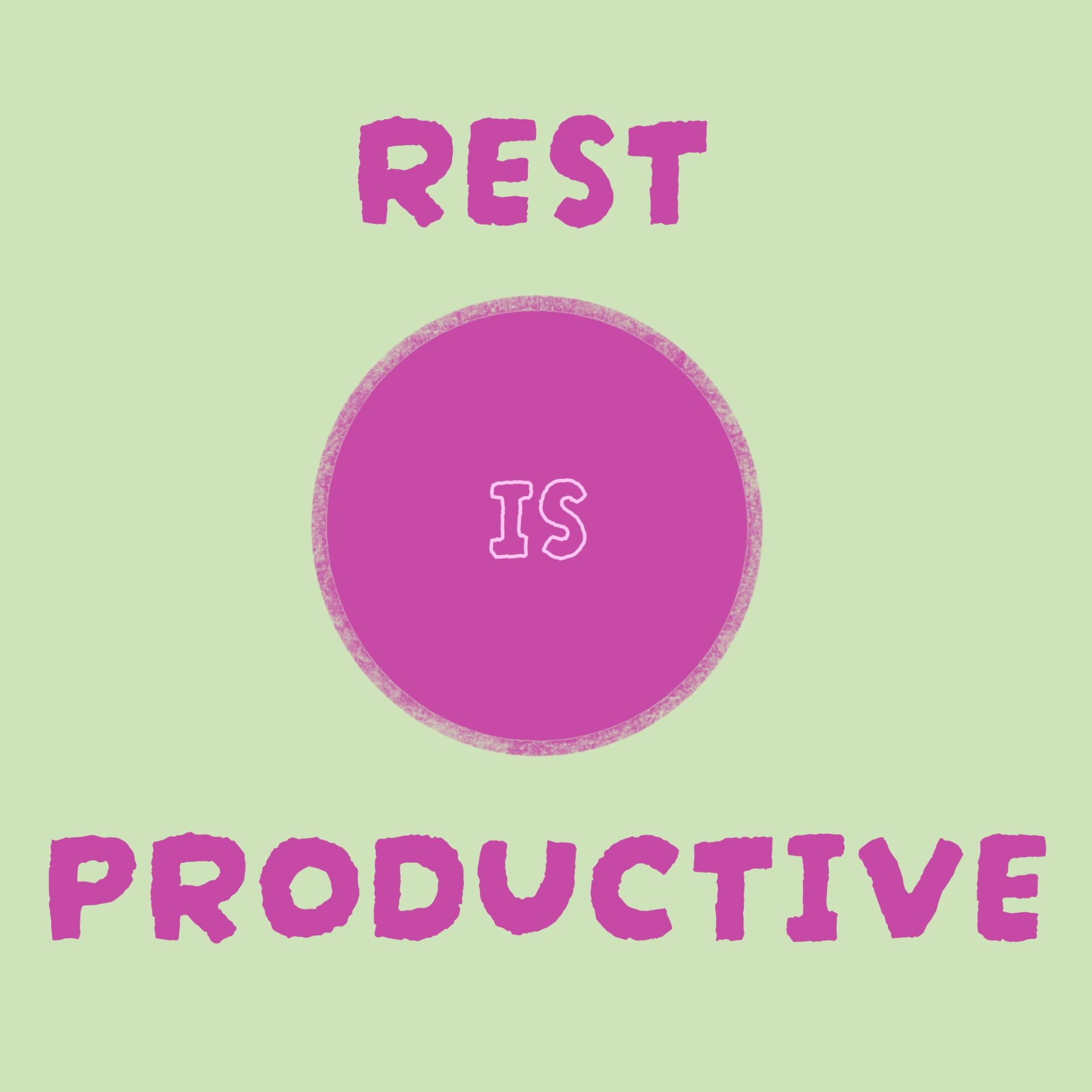 Rest Is Productive illustration by Mol, unframed art print
